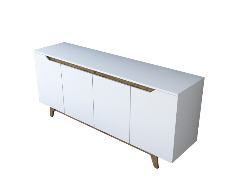Credenza in legno "Gondol" - 180 x 45 x 79 cm - Bianco