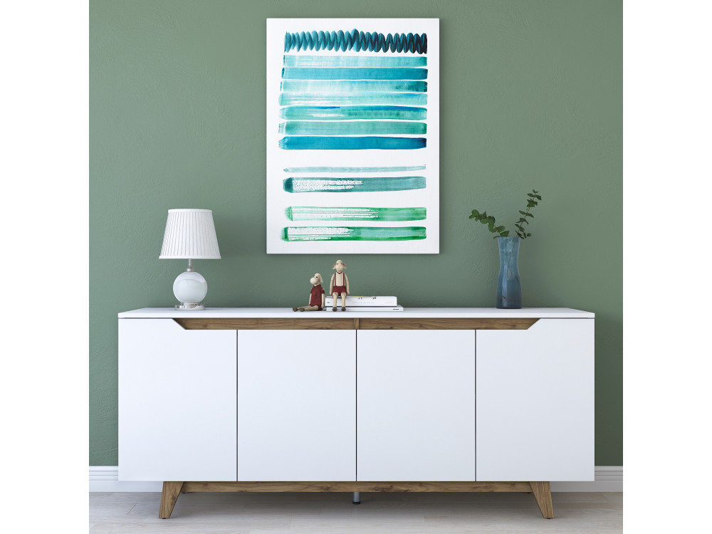 Credenza in legno "Gondol" - 180 x 45 x 79 cm - Bianco