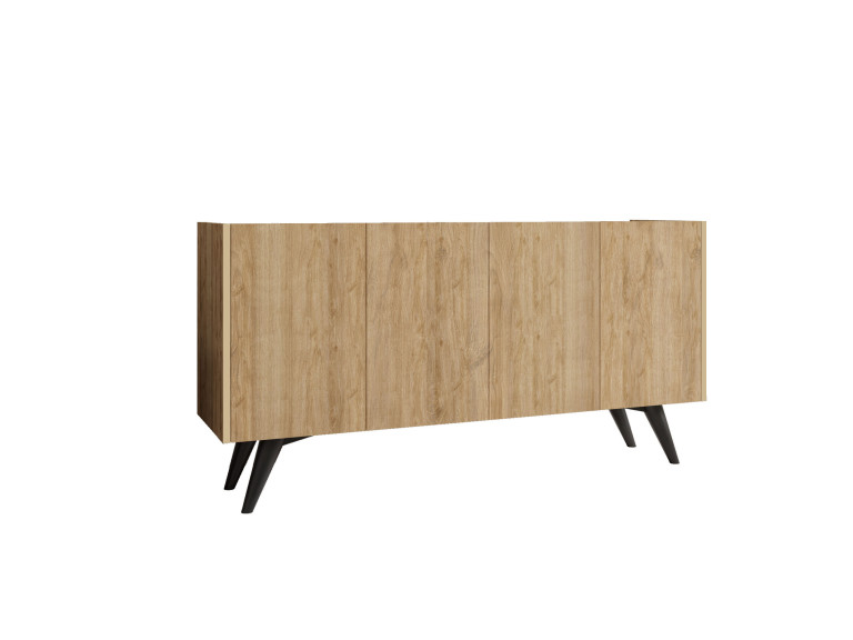 Credenza in legno "Pekin" - 150 x 40 x 76 cm - Marrone