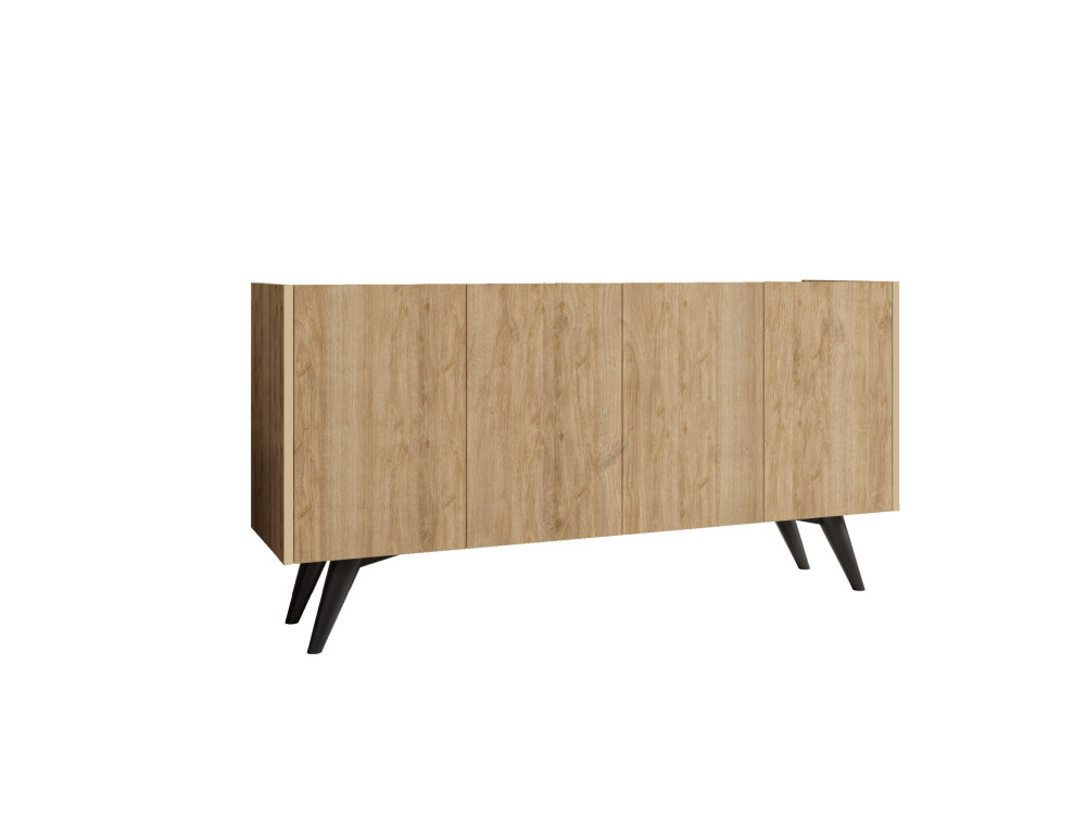 Credenza in legno "Pekin" - 150 x 40 x 76 cm - Marrone