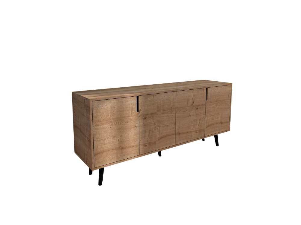 Credenza in legno "Latina" - 180 x 45 x 80 cm - Marrone chiaro