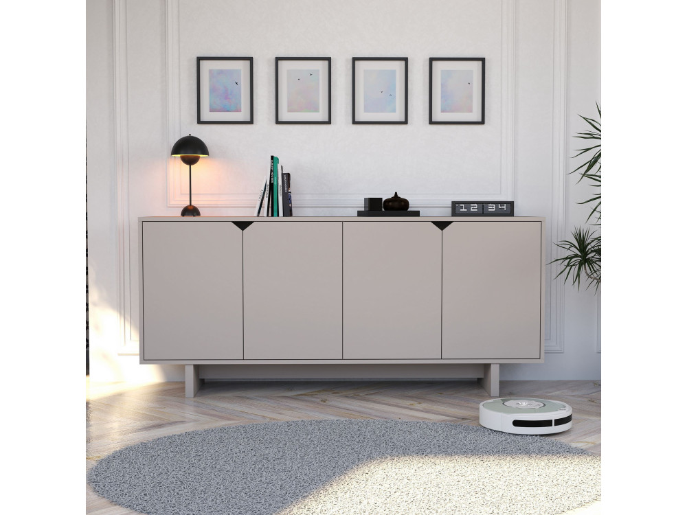 Credenza in legno "Oz" - 180 x 40 x 81 cm - Beige