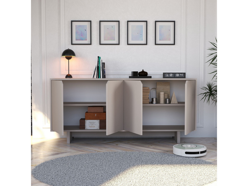 Credenza in legno "Oz" - 180 x 40 x 81 cm - Beige