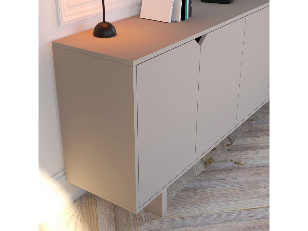 Credenza in legno "Oz" - 180 x 40 x 81 cm - Beige