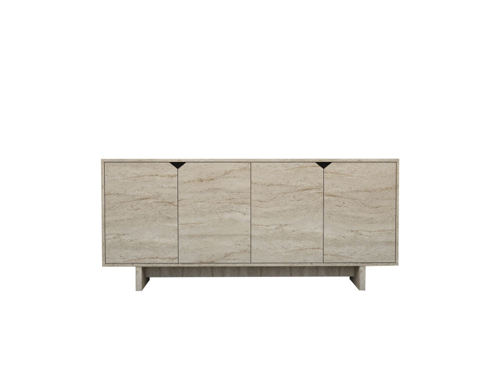 Credenza in legno "Turan" - 180 x 40 x 81 cm - Travertino