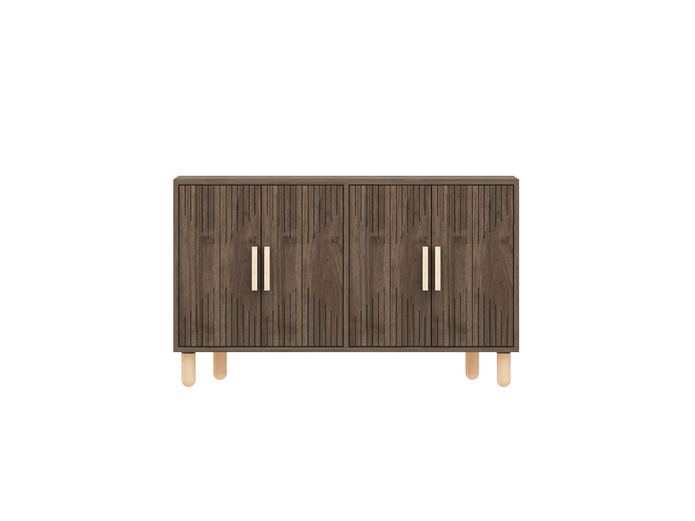 Credenza in legno "Roger" - 120 x 30 x 74 cm - Marrone