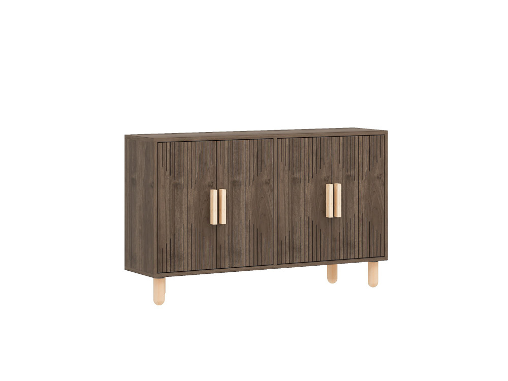 Credenza in legno "Roger" - 120 x 30 x 74 cm - Marrone
