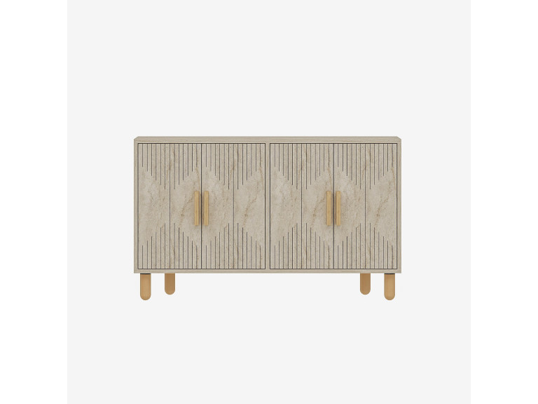 Credenza in legno "Roger" - 120 x 30 x 74 cm - Travertino
