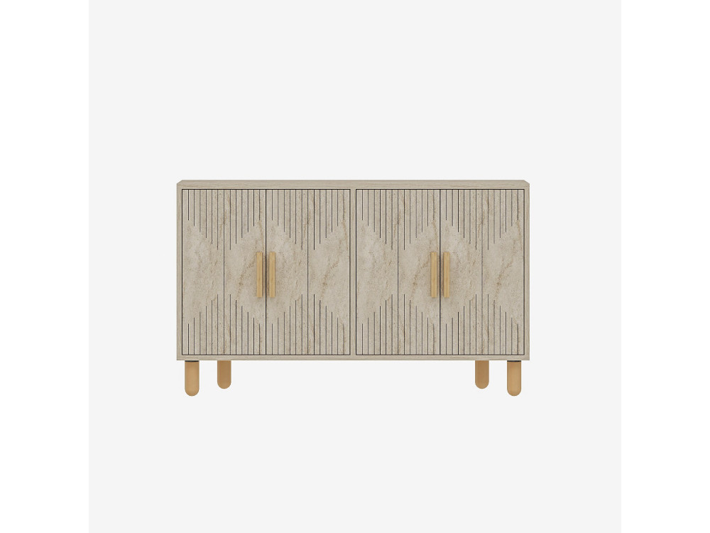 Credenza in legno "Roger" - 120 x 30 x 74 cm - Travertino