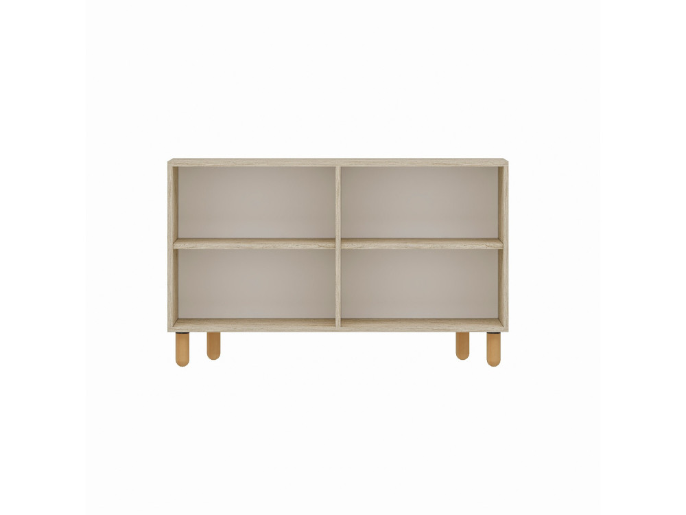 Credenza in legno "Roger" - 120 x 30 x 74 cm - Travertino