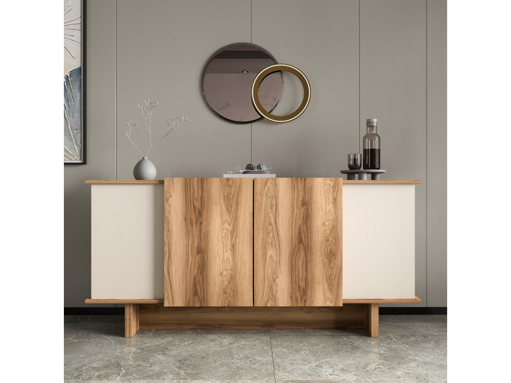Credenza in legno "Diana" - 180 x 40 x 81 cm - Beige