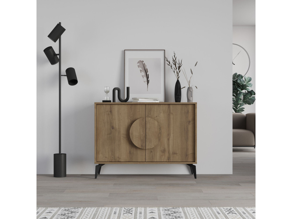Credenza in legno "Gora" - 110 x 36 x 82 cm - Marrone