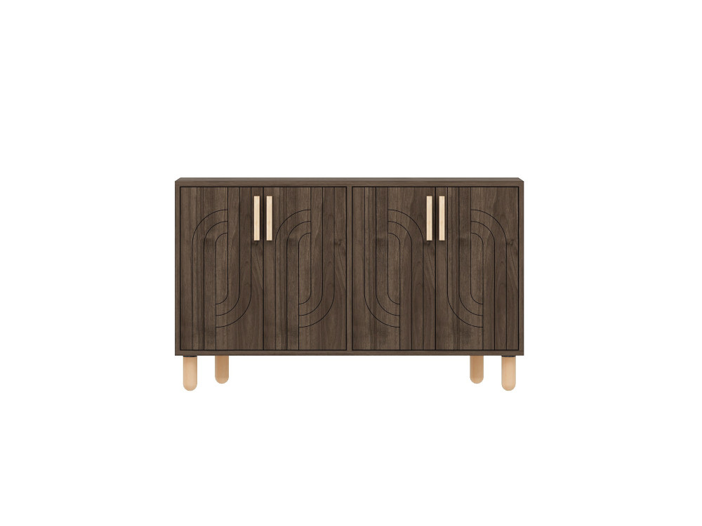 Credenza in legno "Rodney" - 120 x 30 x 74 cm - Marrone