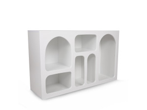 Credenza in legno "Liva" - 120 x 37 x 74 cm - Bianco