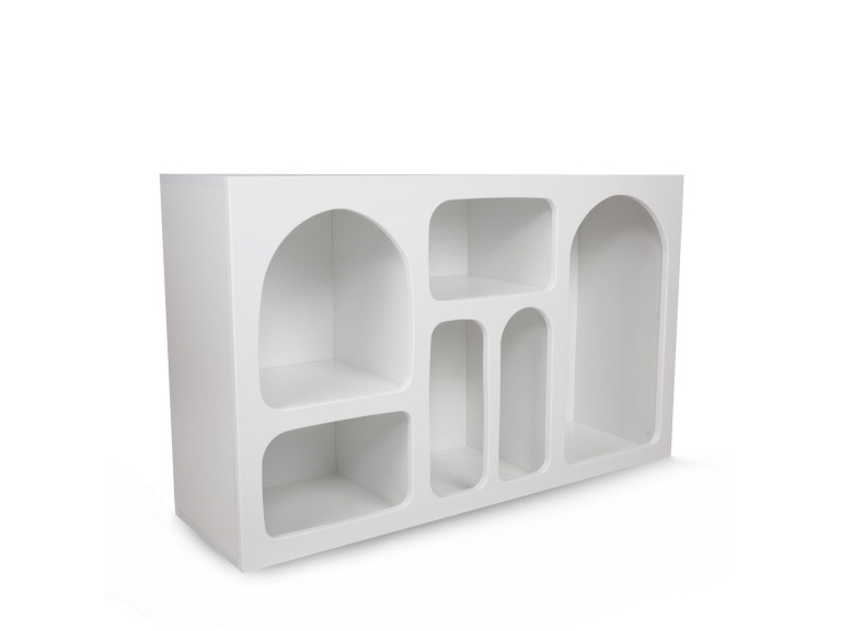 Credenza in legno "Liva" - 120 x 37 x 74 cm - Bianco