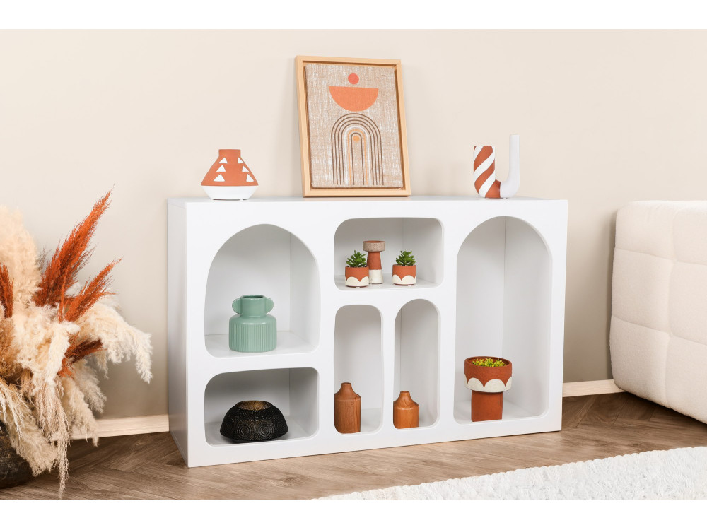 Credenza in legno "Liva" - 120 x 37 x 74 cm - Bianco