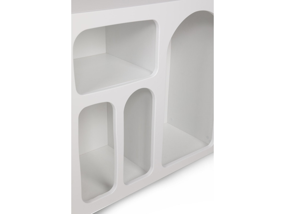 Credenza in legno "Liva" - 120 x 37 x 74 cm - Bianco