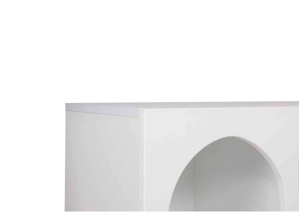 Credenza in legno "Liva" - 120 x 37 x 74 cm - Bianco