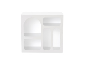 Credenza in legno "Lessa" - 80 x 37 x 74 cm - Bianco