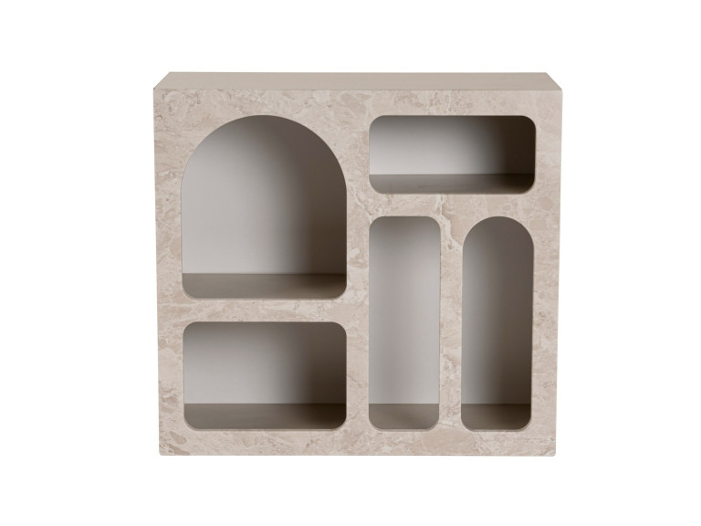 Credenza in legno "Lessa" - 80 x 37 x 74 cm - Travertino