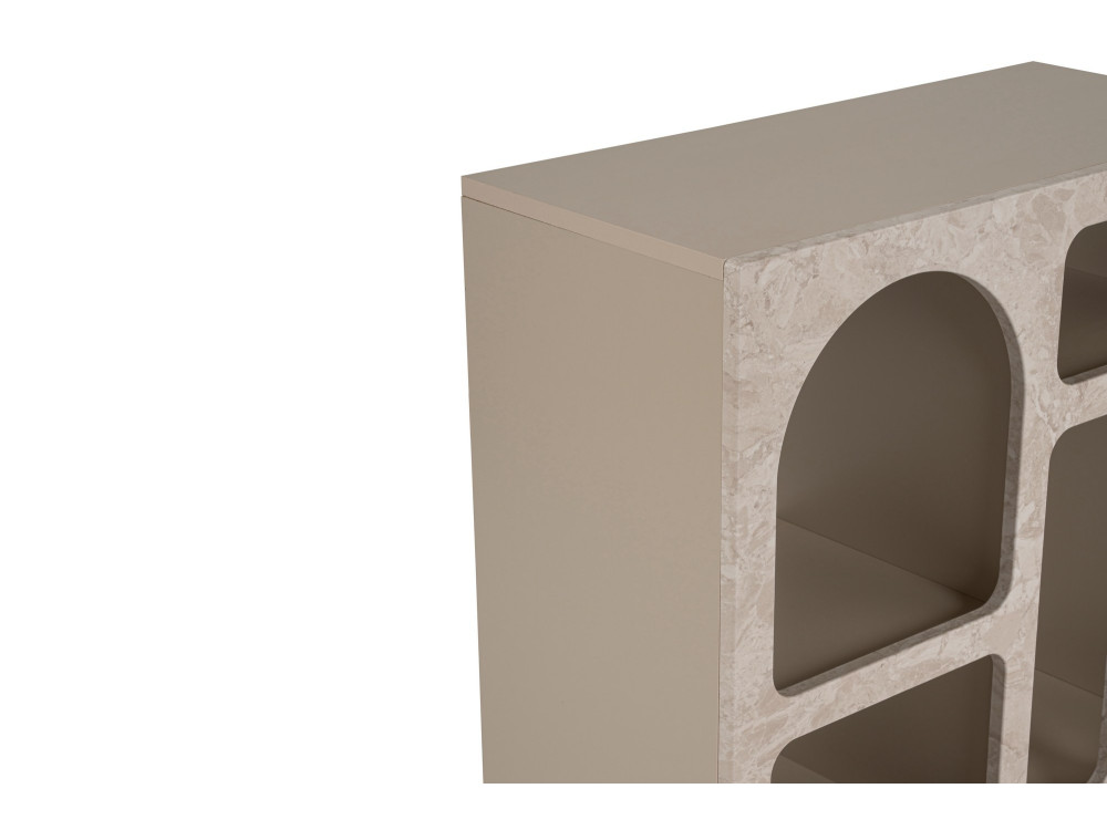 Credenza in legno "Lessa" - 80 x 37 x 74 cm - Travertino
