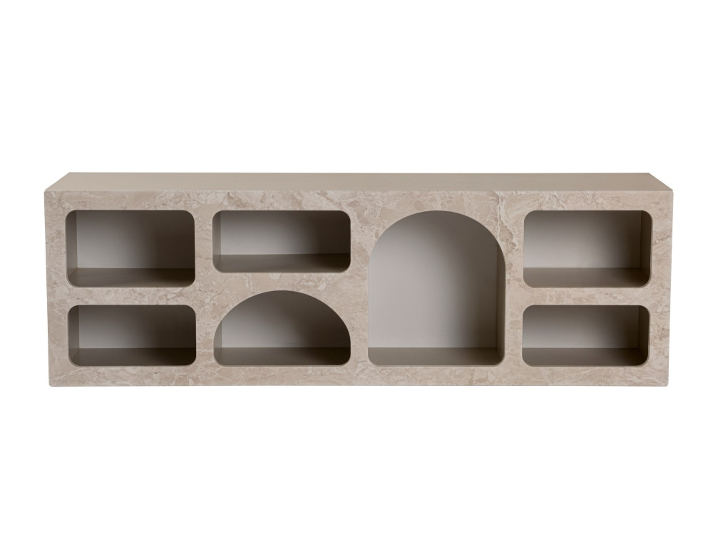 Credenza in legno "Ferlis" - 160 x 40 x 51 cm - Travertino