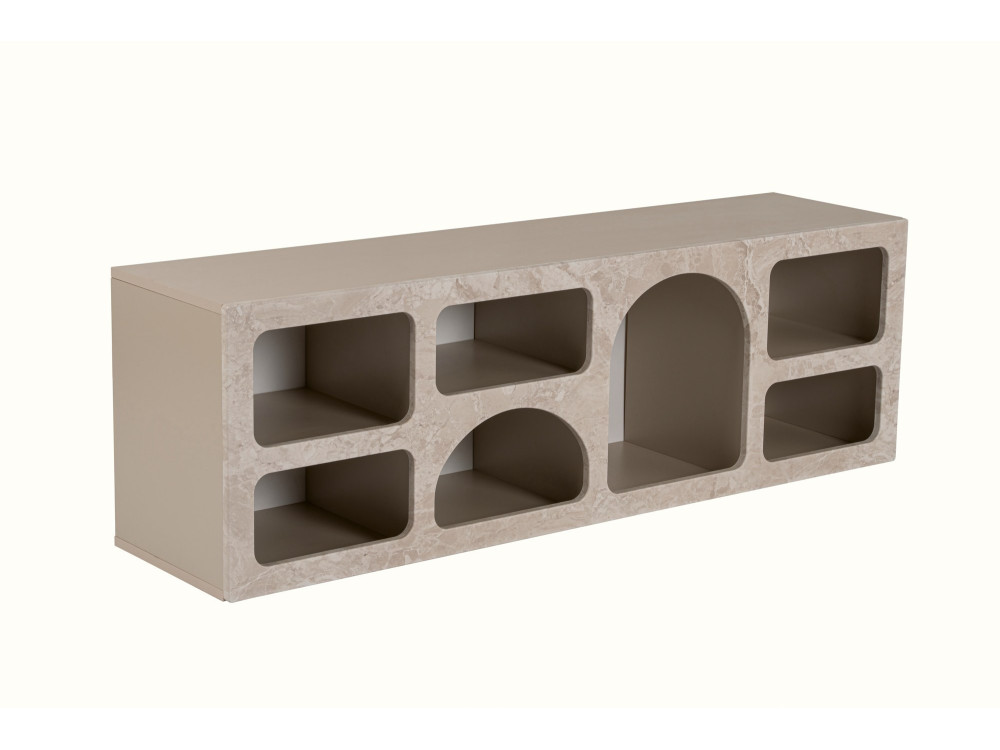 Credenza in legno "Ferlis" - 160 x 40 x 51 cm - Travertino