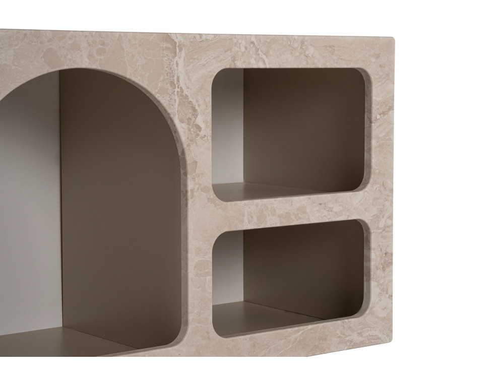 Credenza in legno "Ferlis" - 160 x 40 x 51 cm - Travertino
