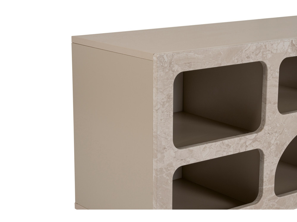 Credenza in legno "Ferlis" - 160 x 40 x 51 cm - Travertino