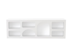 Credenza in legno "Ferlis" - 160 x 40 x 51 cm - Bianco