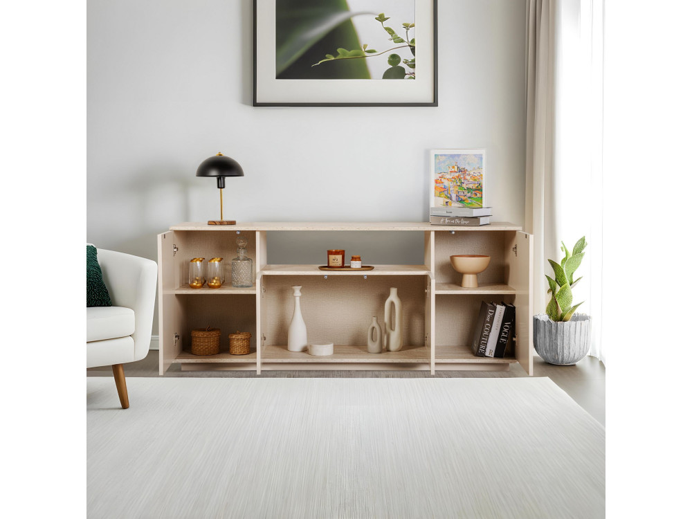 Consolle in legno "Arista" 180 x 44,5 x 75 cm - Visone