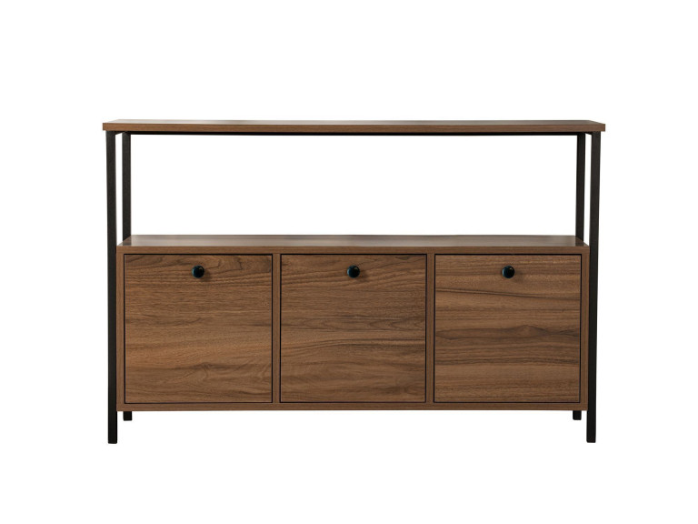 Credenza in legno "Solace" - 120 x 30 x 77 cm - Marrone