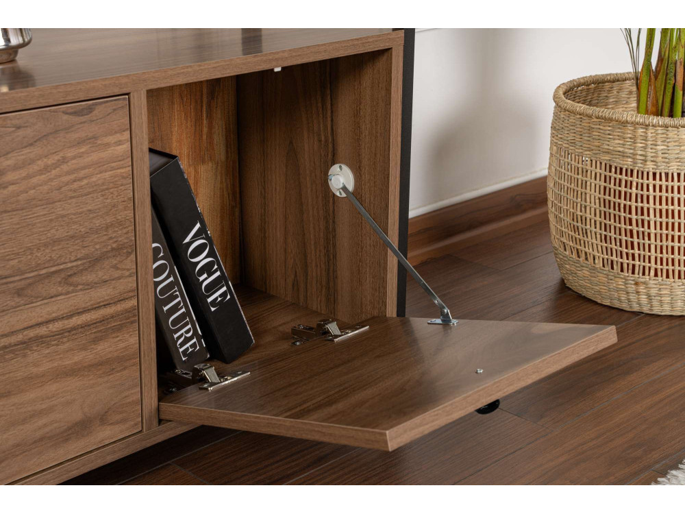 Credenza in legno "Solace" - 120 x 30 x 77 cm - Marrone