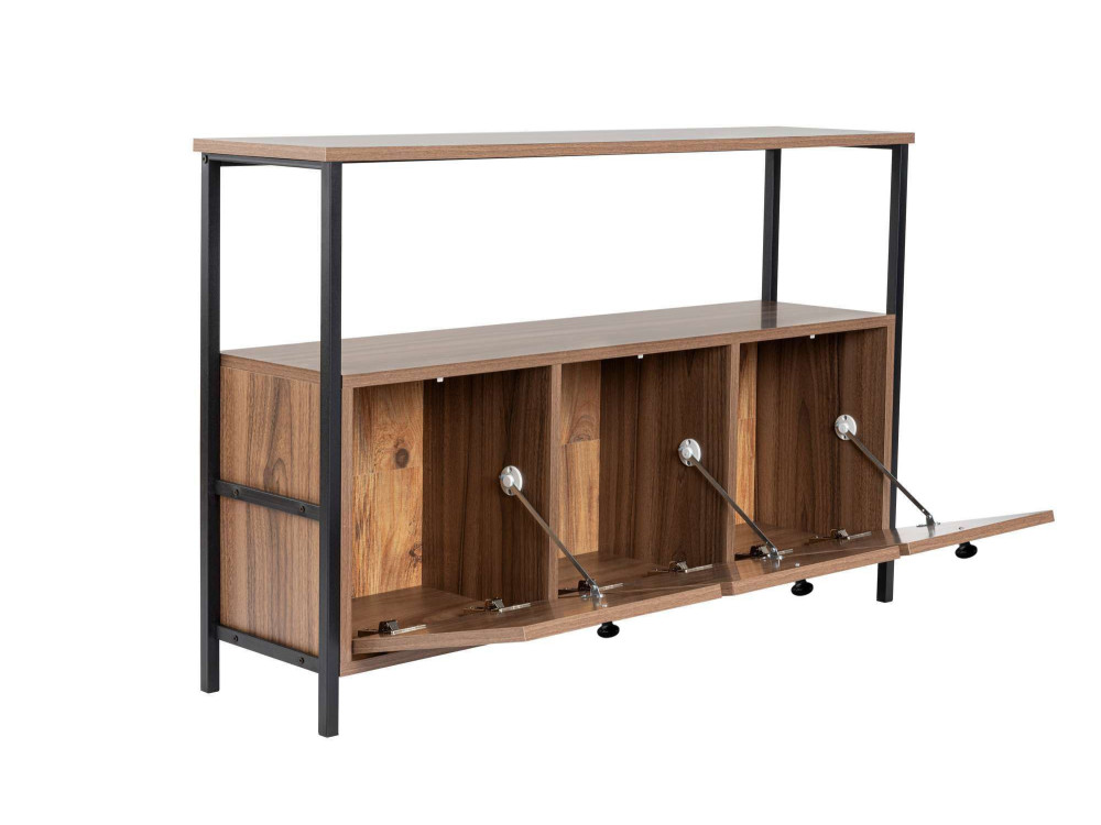 Credenza in legno "Solace" - 120 x 30 x 77 cm - Marrone