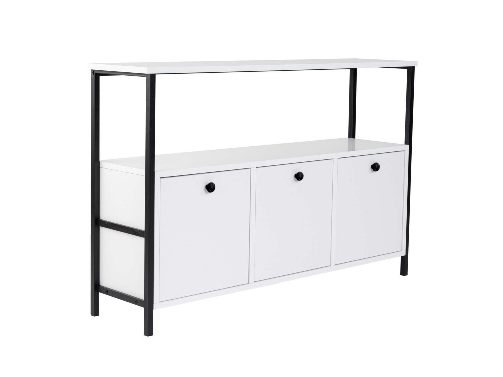 Credenza in legno "Solace" - 120 x 30 x 77 cm - Bianco