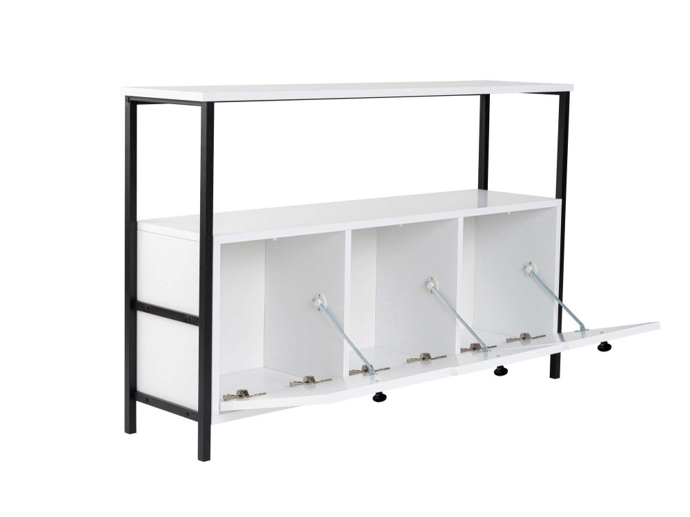 Credenza in legno "Solace" - 120 x 30 x 77 cm - Bianco