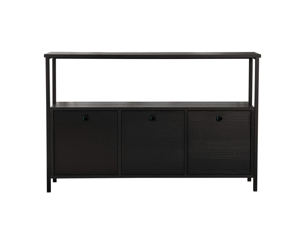 Credenza in legno "Solace" - 120 x 30 x 77 cm - Nero