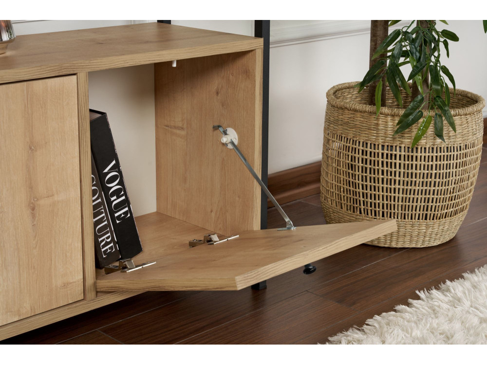 Credenza in legno "Solace" - 120 x 30 x 77 cm - Beige