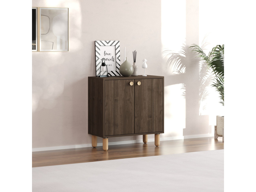 Credenza in legno "Lina" - 72 x 36 x 73 cm - Marrone