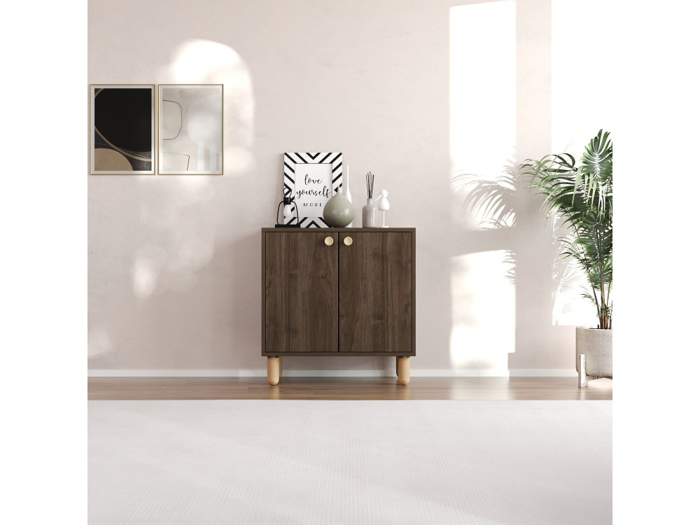 Credenza in legno "Lina" - 72 x 36 x 73 cm - Marrone