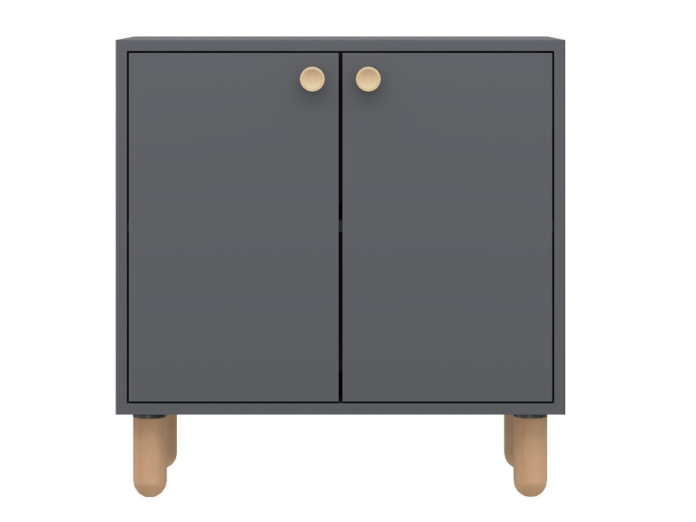 Credenza in legno "Lina" - 72 x 36 x 73 cm - Grigio antracite