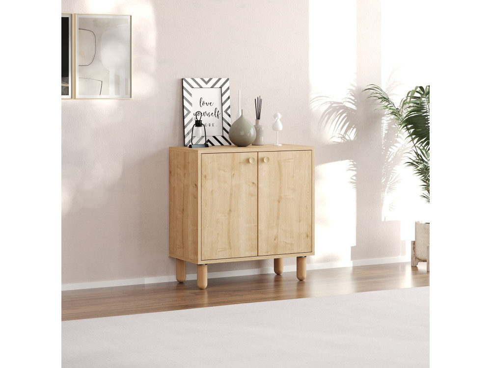 Credenza in legno "Lina" - 72 x 36 x 73 cm - Beige
