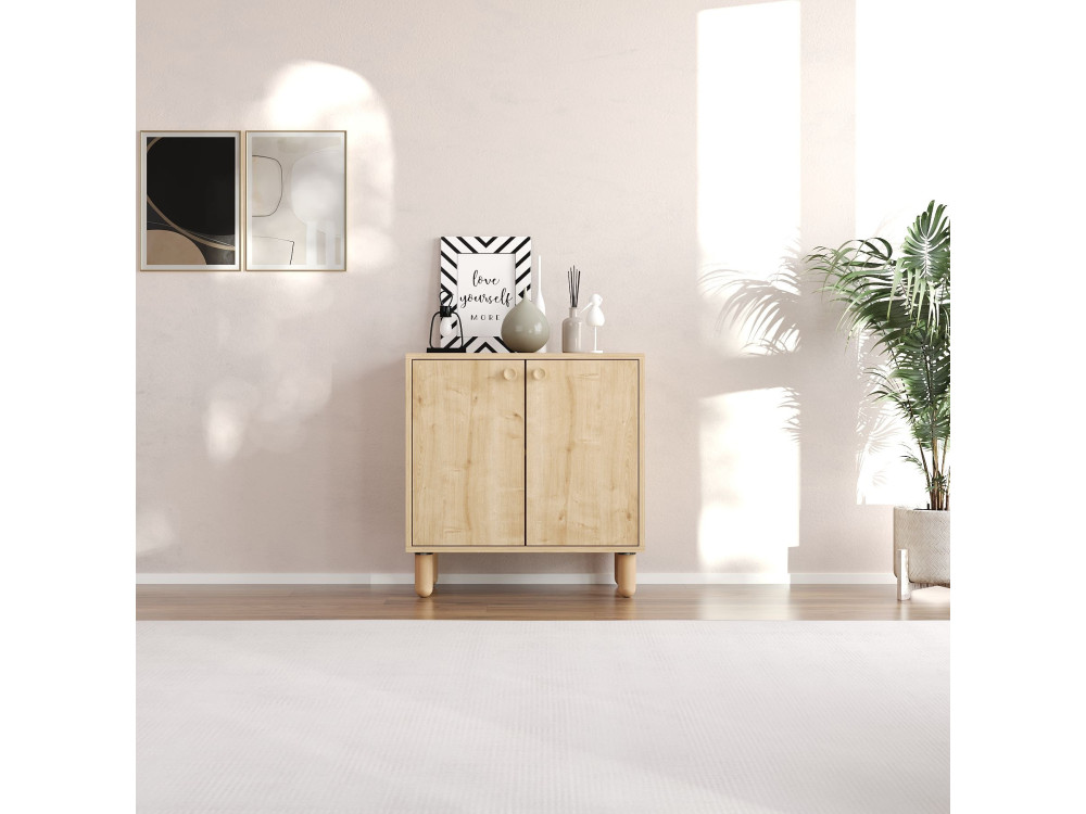 Credenza in legno "Lina" - 72 x 36 x 73 cm - Beige