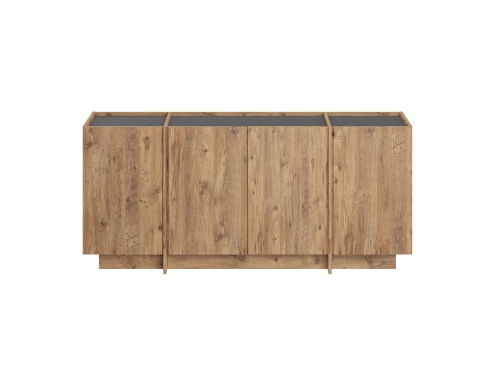 Credenza in legno "Dorma" - 180 x 45 x 80 cm - Pino Atlantico / Antracite