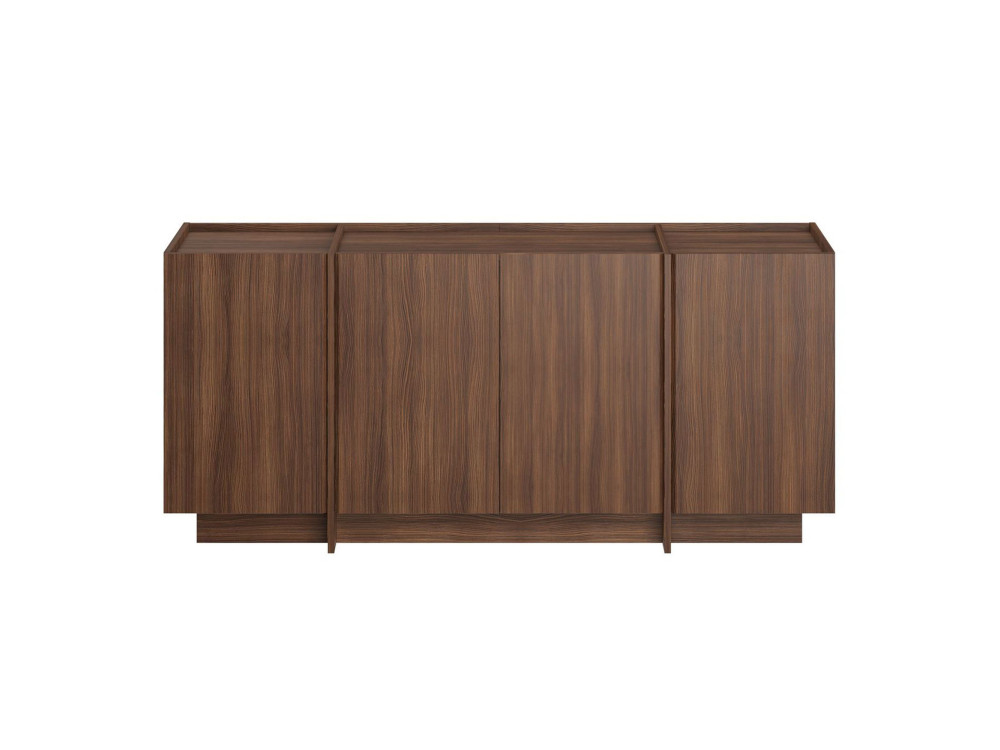 Credenza in legno "Dorma" - 180 x 45 x 80 cm - Noce Milano
