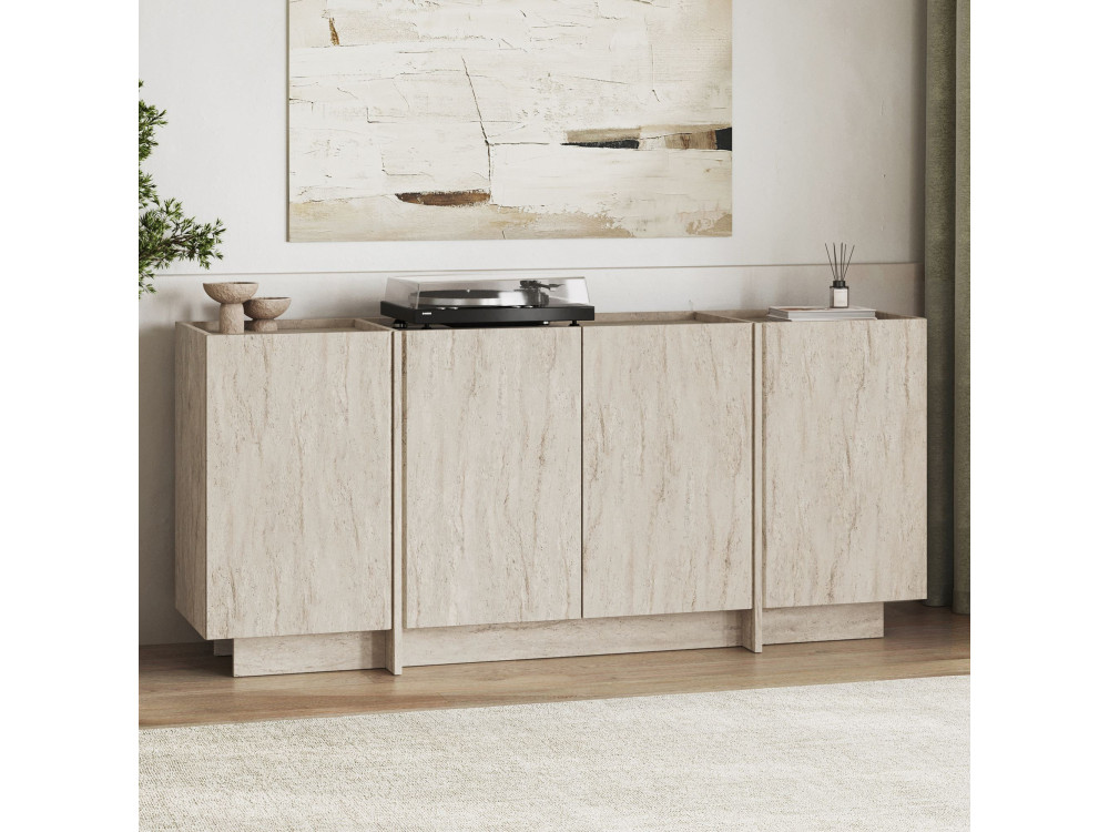 Credenza in legno "Dorma" - 180 x 45 x 80 cm - Travertino
