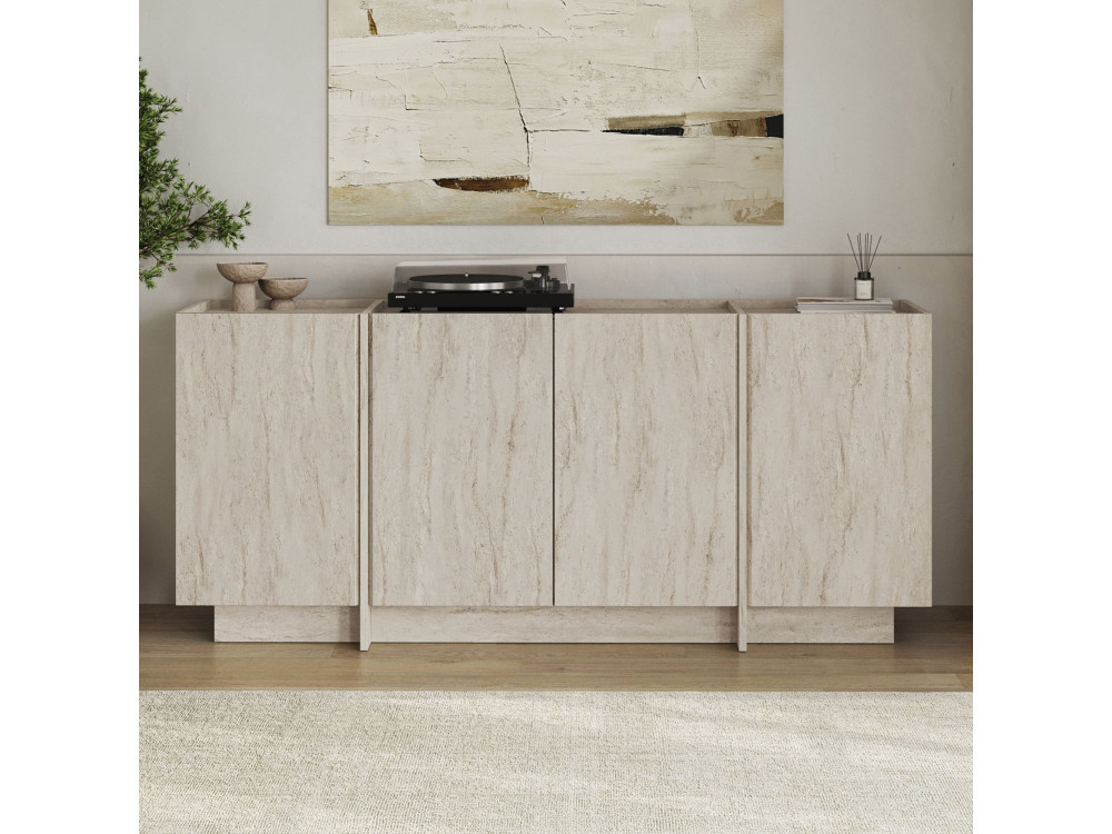 Credenza in legno "Dorma" - 180 x 45 x 80 cm - Travertino