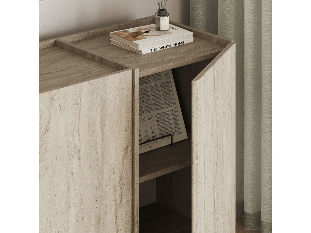 Credenza in legno "Dorma" - 180 x 45 x 80 cm - Travertino
