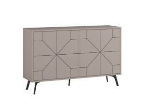 Credenza in legno "Dune" - 123 x 35 x 62 cm - Marrone moka chiaro