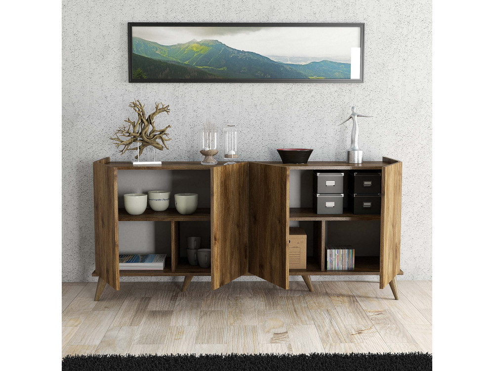 Credenza in legno "Elegante" - 180 x 45 x 80 cm - Marrone
